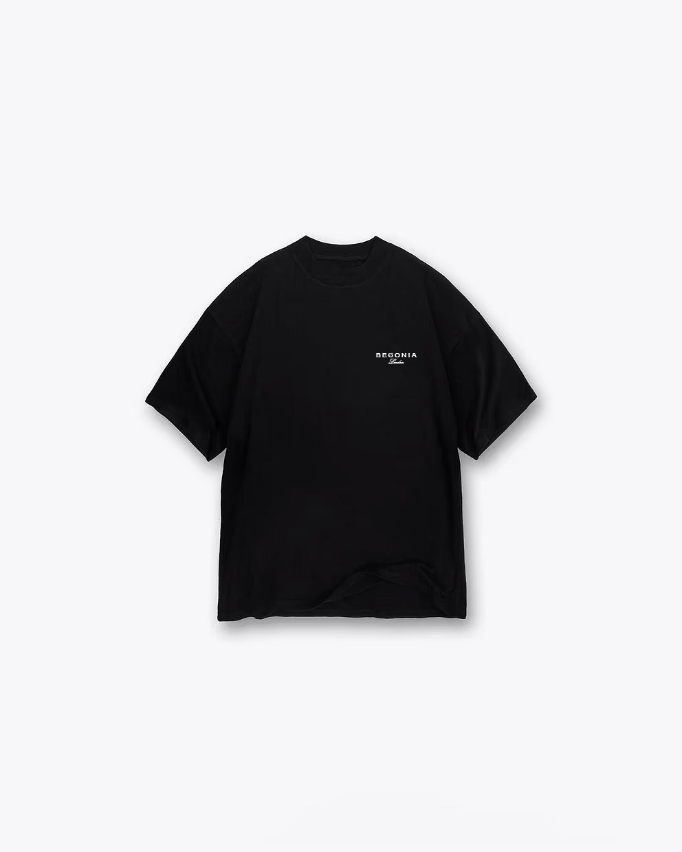 BEGONIA BLACK OVERSIZED T-SHIRT