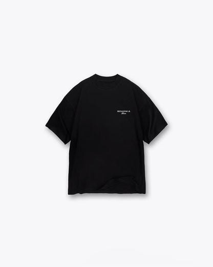 BEGONIA BLACK OVERSIZED T-SHIRT