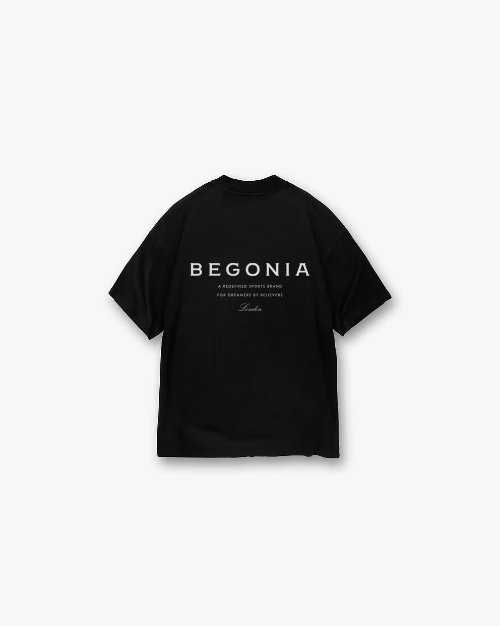 BEGONIA BLACK OVERSIZED T-SHIRT