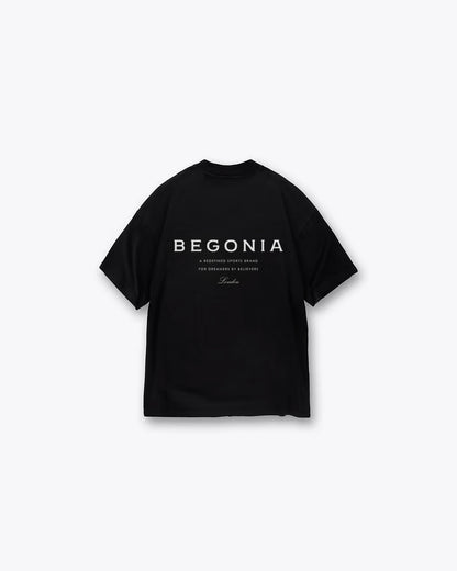 BEGONIA BLACK OVERSIZED T-SHIRT